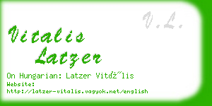 vitalis latzer business card